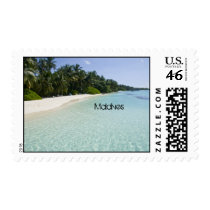 Beautiful beach in maldives stamps