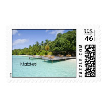 Beautiful beach in maldives stamps