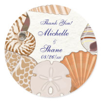 Beautiful Beach Thank You stickers