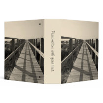 Beautiful "Beach Walk in Sepia" Binders