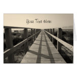 Beautiful "Beach Walk in Sepia" Greeting Cards