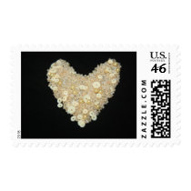 Beautiful Bead and Sequins Heart Postage