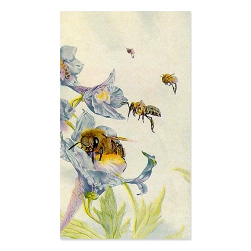 BEAUTIFUL BEES ON FLOWERS ~ BUSINESS ~CONTACT CARD BUSINESS CARD (back side)