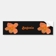 Beautiful Begonia Customizable Bumper Sticker