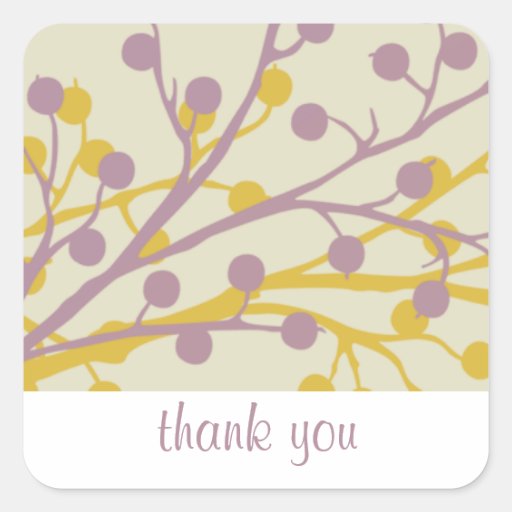 Beautiful Berries Personalized Wedding Stickers