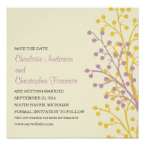 Beautiful Berries Save the Date Cards invitations