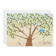 Beautiful Bird Tree Save the Date invitation