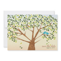 Beautiful Bird Tree Save the Date Personalized Announcements