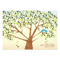 Beautiful Bird Tree Save the Date invitations