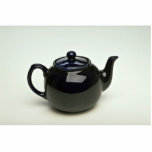 Beautiful black colored teapot photo cut out