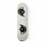 Beautiful black colored teapot skateboard deck
