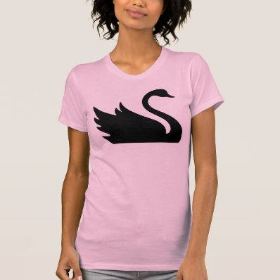 Beautiful Black Swan Bird Print Shirt