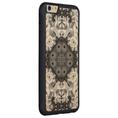 Beautiful Black&White Fractal Abstract Carved® Maple iPhone 6 Plus Bumper