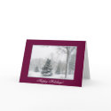 Beautiful Blizzard with Maroon Border cards