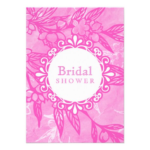 Beautiful Blooms In Pink Invites