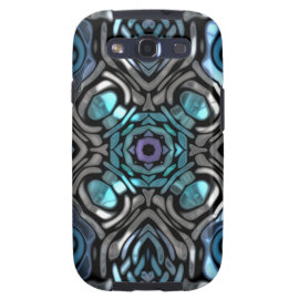 Beautiful Blue and Black Inlay Design Galaxy SIII Cases