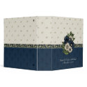 Beautiful Blue and Ivory Floral Wedding Binder binder
