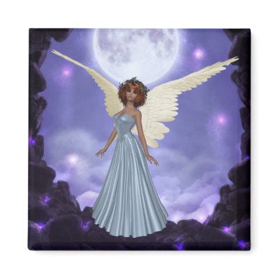 Beautiful Blue Angel Magnet by mrssocolov4