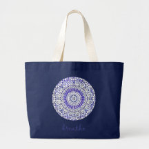 beautiful blue breathe yoga bag