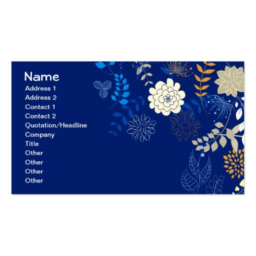 Beautiful Blue Brown Retro Vector Business Card Templates (front side)