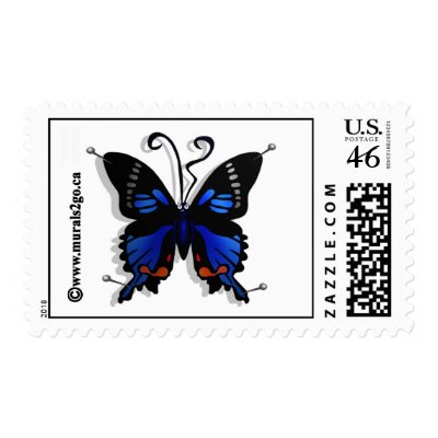 BEautiful Blue Butterfly postage stamp