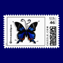 BEautiful Blue Butterfly postage stamp