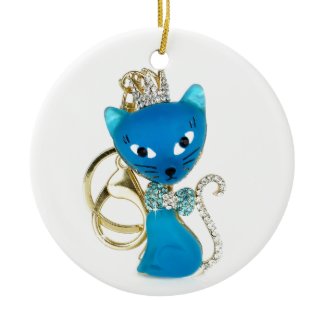 Beautiful blue cat design ornaments