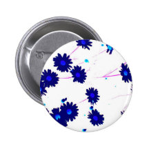 Beautiful Blue Daisies Pins
