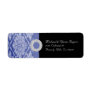 Beautiful Blue Damask Brooch Custom Return Address Labels