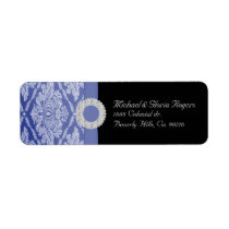 Beautiful Blue Damask Brooch
