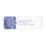 Beautiful Blue Damask Return Address Label