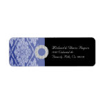 Beautiful Blue Damask Set labels
