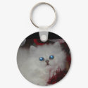 Beautiful Blue Eyes Cat Keychain by dizzypixels Beautiful Blue Eyes Cat Keychain