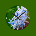 Beautiful Blue Flower Clock wall clocks