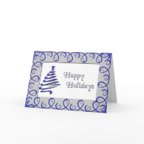 Beautiful Blue Holiday Wish cards