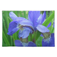 beautiful blue iris flowers placemat