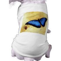 Beautiful Blue Morpho Butterfly Doggie T-shirt