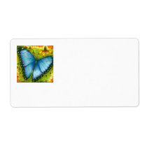 Beautiful Blue Morpho Butterfly Mailing Labels labels