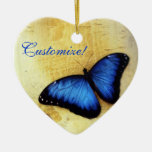 Beautiful Blue Morpho Butterfly Ornament