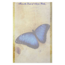 Beautiful Blue Morpho Butterfly Stationery