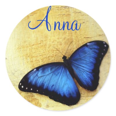 Beautiful Blue Morpho Butterfly Stickers by Butterfly_n_Flowers