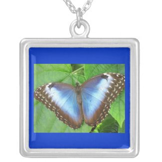 Beautiful Blue Morpho necklace