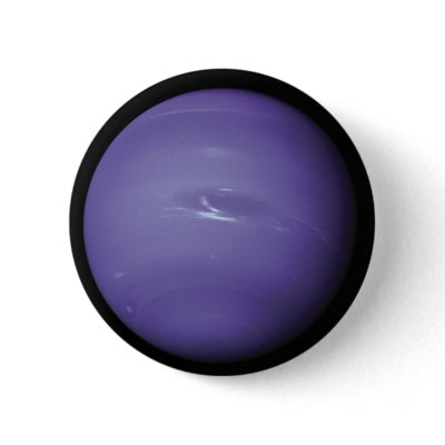 Beautiful blue Neptune, as seen from space, NASA Pinback Button by harlowandcompany