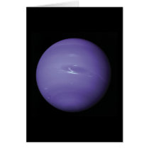 Beautiful blue Neptune, as seen from space, NASA Card