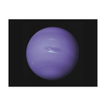 Beautiful blue Neptune, as seen from space, NASA postcards