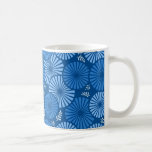 Beautiful, blue retro floral mug