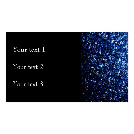 Beautiful Blue sparkles Business Card Template (front side)