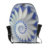Beautiful Blue & White Sea Shell Abstract Art Courier Bag