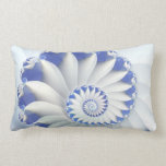 Beautiful Blue & White Sea Shell Abstract Art Throw Pillow