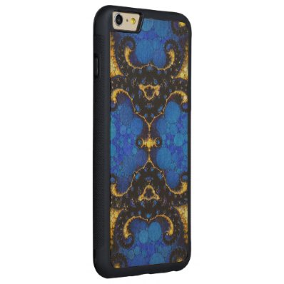 Beautiful Blue Yellow Abstract Carved® Maple iPhone 6 Plus Bumper Case